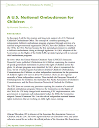 Big Ideas - A US National Ombudsman for Children