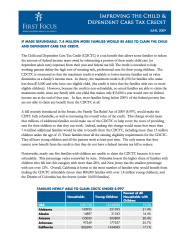 Improving the Child and Dependent Care Tax Credit