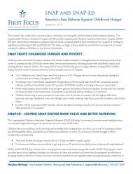 SNAP and SNAP-Ed: America’s Best Defense Against Childhood Hunger ...