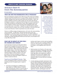 Early Childhood - Pre-K