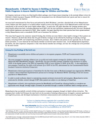 Massachusetts Reform CHIP Fact Sheet