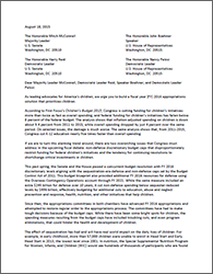 Budget Coalition Letter to Leadership